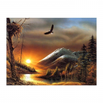 5D Teemantmaal Twilight Eagle Teemanttikandid Ristpistes Kodukaunistus K&auml;sitsi valmistatud kingitused Round 20x30cm