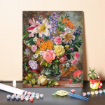 DIY maalimine numbrite j&auml;rgi K&auml;sitsi maalitud kodukaunistuse numbrid &Otilde;limaal Digitaalne &otilde;limaali l&otilde;uend 40x50cm no frame