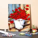 Maalimine numbrite j&auml;rgi Dekompressioon Kodukaunistus K&auml;sitsi maalitud DIY Digitaalne &otilde;limaal L&otilde;uendimaal 40x50cm no frame