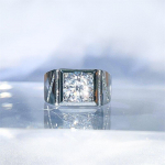 BELLA BOX Luxury Open Rings Square Valge tsirkoon Kihlusaastap&auml;eva ehted Resizable sacramento riigi roheline v&auml;rv