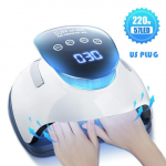220W UV-LED-lamp Suure LCD-puuteekraaniga k&uuml;&uuml;nekuivati ​​manik&uuml;&uuml;r 4 taimeriga automaatse anduriga 57 LED-i k&uuml;&uuml;nelamp k&uuml;&uuml;ntele ja varbale