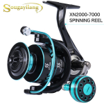 SOUGAYILANG kalastusrull 2000-7000 seeria Max Drag 10kg metallist kuulhaardega pooli spinningurull Mereveerulli p&uuml;&uuml;giriistad karpkalarullile 2000 Series must/sinine