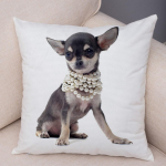Armas lemmikloomade padjap&uuml;&uuml;r Dekoratiivne armas kutsika chihuahua padjap&uuml;&uuml;r Pehme pl&uuml;&uuml;sist padjap&uuml;&uuml;r autodiivanile koju 45x45cm 40x40cm