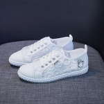 Pitsist hingavad valged naiste kingad 2022. aasta suvi, uus korea stiilis &uuml;li&otilde;pilaste v&otilde;rkkangast kingad, lamedad kingad 36 valge