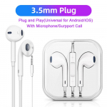 Fonken Lightning k&otilde;rvasisene k&otilde;rvaklapp mikrofoni helitugevuse reguleerimisega, sobib peakomplekti jaoks k&otilde;rvasiseste juhtmega k&otilde;rvaklappidega 3,5 mm pistikuga k&otilde;rvaklapid 3.5mm Plug valge