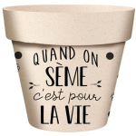 Les Tr&eacute;sors De Lily [A2059] &ndash; bambusest istutusmasin  Messages  must beež (Kui me k&uuml;lvame, on see kogu eluks) -  14x12 cm must