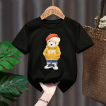 Lapsed Beebi Kawaii &Uuml;markaelus Riided Mood Naljakas karu Tr&uuml;kitud laste T-s&auml;rgid Poisid T&uuml;drukud Topid Kingitus Kingitus L&uuml;hikesed T-s&auml;rgid 110cm must