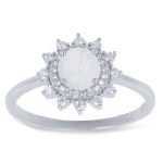 H&otilde;bes&otilde;rmus 'Goddess Opal' h&otilde;bevalge (roodiumiga kaetud) - 13 mm 60 valge