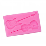 Fondant kitarriinstrumentide modelleeriv silikoonvorm Fondant koogikaunistus silikoonvorm roosa