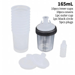 165/400/600Ml Airbrush v&auml;rvipurk Airbrushi segamistops kiirm&otilde;&otilde;tetops 165mL puhas