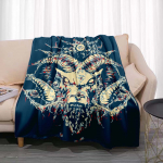 Saatan Demon Evil Throw tekk Voodikate Fliis Flanell Pehme Soe Tekid Tr&uuml;ki Naljakas s&uuml;nnip&auml;evakingitus Kodutekstiil Diivani kaunistus 75cm x 90cm