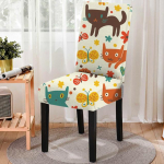 Skull Print Stretch s&ouml;&ouml;gitooli kate Spandex kontoritoolikaitse, saastumisvastane padjakate pulmapidude restorani jaoks Universal Sizes