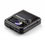 Kukkumiskaitse tavalisest nahast kattega Funda &uuml;mbris Samsung Galaxy Z Flip4 Flip 4 Flip3 Flip 3 5g Zflip4 kokkupandava disainiga &uuml;mbriste jaoks for Samsung z Flip 4 sinine