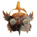 Plague Doctor Mask meestele T&auml;iskasvanute Halloween Nahast Luksuslik Steampunk Mask Cosplay PU Steam Punks Karneval &Otilde;htune Show Ball Prop &scaron;okolaad