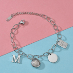 JMJM Neli ripatsit &uuml;mmargune kaart ruutkaart M kiri naerun&auml;oga k&auml;ev&otilde;ru ripats Ehted Punk Choker gooti kingitused kuld