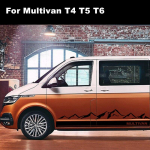 Volkswagen Multivan T4 T5 T6 jaoks 4tk/partii 210cm auto kere k&uuml;ljekaunistus Kleebised Kleebise kaunistus must