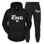 Mood tema kuninga v&otilde;i tema kuninganna paari dressidressid vabaaja kapuutsiga dressipluusid + dressip&uuml;ksid 2tk s&ouml;rkimisdress S