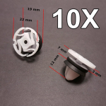 10X Peugeot 208 308 508 auto siseukse viimistluspaneeli kaardi kinnitusklambrid polstri kinnitus 9345ZN m&uuml;ra isolatsiooni osad 10X