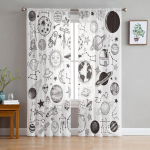 Kosmoselaeva raketi astronaut t&uuml;llkardinad elutoa magamistoa kaunistamiseks Luksuslik Voile Valance l&auml;bipaistvad kardinad k&ouml;&ouml;gi jaoks 1 PCS W100XH250cm