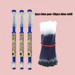 3+30 tk/partii 0,35 mm geelpliiatsi komplekt, must/sinine/punane tindiga kirjutuspliiats, t&auml;idis Eskiis Joonistus Kirjatarbed Kontori- ja koolitarbed 33Pcs set sinine