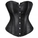 Naiste vintage satiinkorsetid, &uuml;laosa pitsitud 14 kondiga Overbust Steampunk korsett Rinnakas naistepesu, gooti r&otilde;ivad kehakujundaja M must