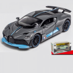 1/32 Scale Bugatti Divo Diecast automudeli m&auml;nguasi, tagasit&otilde;mmatav m&auml;nguasi koos heli ja valgusega lastele V&auml;ikelapse poistele T&uuml;drukutele Kingikogu 1/32-16x6.5x3.5cm hall