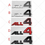 L&auml;ikiv must ALL4 Letters 3D embleemi m&auml;rgi kleebis pagasiruumi taga A