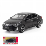 1:32 m&otilde;&otilde;tkavaga Toyota Corolla mudelauto, tsingisulamist tagasit&otilde;mmatav heli ja valgusega m&auml;nguauto lastele poiss-t&uuml;drukule 1/32-15.5x7x4.5cm must
