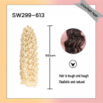 Bybrana Aafrika parukas keemilisest kiust parukas punutised m&auml;&auml;rdunud punutised kirg keerd heegeldatud juuksed vesilainelised