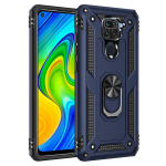 P&otilde;rutuskindel Xiaomi Redmi Note 9 &uuml;mbris Military Armor Drop Protective Ring Holder Magnet Phone Case Redmi Note 9 Pro Redmi 9 for Redmi 9 tumesinine v&auml;rv