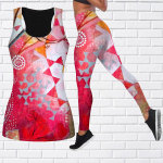 Blue Gear Flower Print joogariietus naistele Mood Treening Retuusid Fitness Sport Vabaaja joogap&uuml;ksid XS