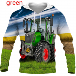 Uusim multikas Traktori 3D-prindiga kapuuts, naljakas mood, vabaaja kampsun, pullover, pusad, mood M