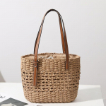 Yogodlnsi suure mahutavusega &otilde;lg-&auml;mbriga &otilde;lakott naistele, suvine &uuml;lemise k&auml;epidemega kootud rannakott, ostuk&auml;ekott 28x10x21cm