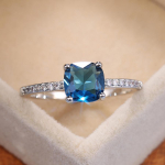 Naiste klassikaline h&otilde;betatud s&otilde;rmus &Otilde;rn &otilde;huke roheline sinine ruudukujuline l&otilde;igatud s&uuml;nnikivist s&otilde;rmused naistele pulmaehete kohaletoimetamine 6