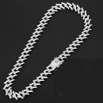 30 '' Hip Hop Rock Crystal Cuban Choker kaelakeed naistele Ic Out Pink Rhinestone Tursked paksud kaelakeed Luksuslikud s&auml;ravad ehted 40cm