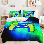 M&auml;ngukontrolleri voodipesu komplekt Game Machine Down Tekkkate Padjap&uuml;&uuml;r 2/3 t&uuml;kki S&uuml;nnip&auml;evakingitus DE135 * 200 t&auml;issuuruses lastetoa pehme kodutekstiil AU Single 140x210cm