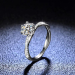 Fashion D Color Real Moissanite Teemants&otilde;rmus S925 Sterling h&otilde;bedane kuueharuline peen ehe pulmakink naistele 9