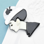 Blucome Akr&uuml;&uuml;lfilm N&auml;itleja Daami Prossid Naistele Ilu Elegantne Hepburni T&uuml;drukute Figuuri Peo Kontori Pross Pin Kingitused must