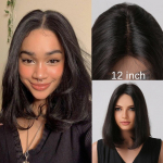HAIRCUBE Inimjuuksed 13x1 pitsist eesmine parukas, &otilde;lg pikk, sirge esilet&otilde;stetud parukad naistele Ombre pruun Remy juustele kuumakindel