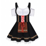 Naiste Oktoberfesti kost&uuml;&uuml;m, Saksa Baieri Dirndli &otilde;lleteenija uhke kleit S-4XL XL