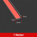 Universaalsed kummist poritiibad auto huulerattad, kulmud, rattakaare katted, pikendused, kaitse, kriimustuskindel kummist porikaitse 1 Meter 18mm