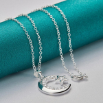 URMYLADY 925 Sterling Silver Moon tsirkoon ripats kaelakee naistele ehted pulma v&otilde;lu 45cm