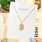 S925 Sterling h&otilde;bedane kaelakee t&uuml;drukutele moodne kaelakett white