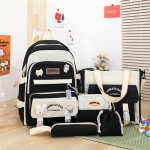 5 tk. Komplekti kuuluv koolikott t&uuml;drukule, armas multikas keskkooli&otilde;pilaste seljakotid, mood l&otilde;uend, &otilde;ppiv k&auml;ekott, klassid 3 5 6 One size must