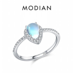 Modian 925 Sterling Silver Peen veetilk Kuukivi naiste s&otilde;rmes&otilde;rmus Luksuslik l&auml;ikiv l&auml;bipaistev CZ peened ehted naistele kingitused 5 h&otilde;be