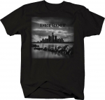 Detroit City Skyline Motor Tech Centeri Rock City Unisex T-s&auml;rgid S
