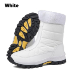 Naiste lumesaapad Veekindlad saapad libisemiskindlad kingad Talvised pl&uuml;&uuml;sis samet soojad puuvillased kingad t&otilde;mblukuga lumesaapad Poolsaapad &otilde;uesaapad Naiste suured 42 valge