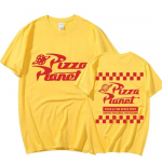 Pizza Planet tr&uuml;kiga graafiline T-s&auml;rk suvine unisex moodne &uuml;lisuur T-s&auml;rk unisex 100% puuvillast l&uuml;hikeste varrukatega T-s&auml;rgid topid t&auml;navariietus L