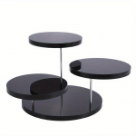 Tassikoogialus Akr&uuml;&uuml;list vitriin ehete/koogi jaoks. L&auml;bipaistev magustoiduriiuli pulmade s&uuml;nnip&auml;evapeo kaunistamise t&ouml;&ouml;riistad 3 circles must