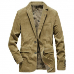 Kevad-s&uuml;gis velvetist vabaaja puuvillane jope Meeste Slim Fit &uuml;likond XXXL khaki